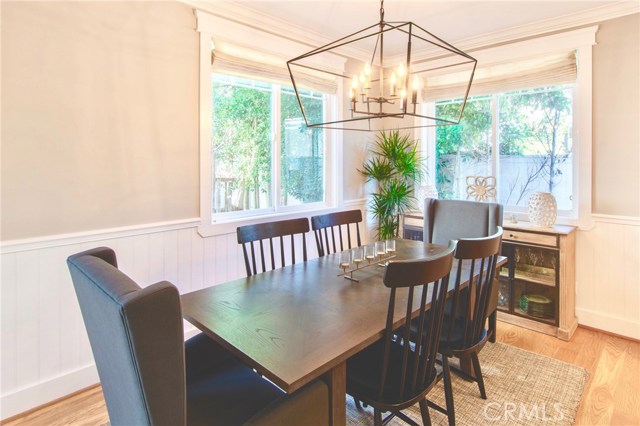 dining room has plenty of space for a large table to include even more seating for entertaining