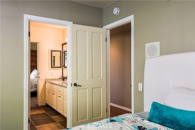 Ground level bedrooms with a view to the loo.