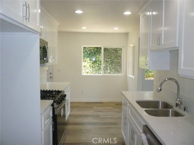 View of the kitchen looking toward the dining area.