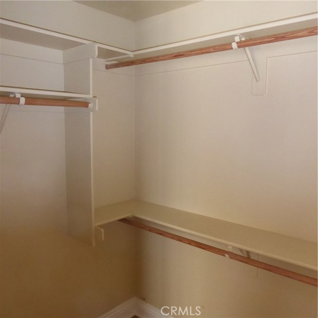 Walk-in closet in master suite