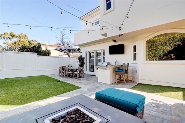 Sunny, West facing backyard.