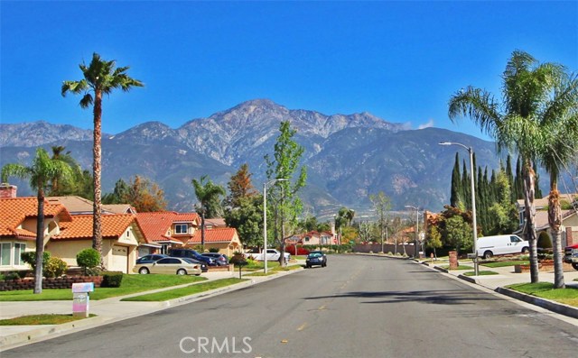 Mountain view from the street