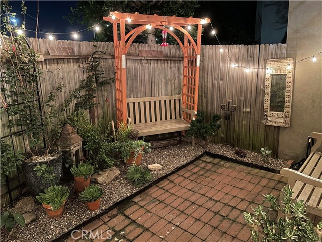 Patio at night