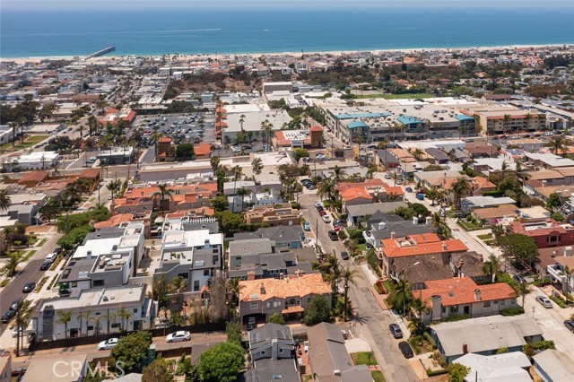 Drone view to the west toward ocean