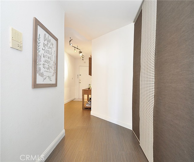 Entry hallway with closet/storage