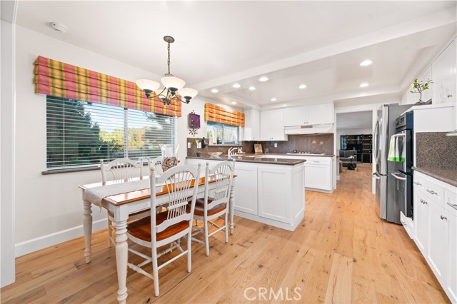 Open concept to kitchen from the family room.