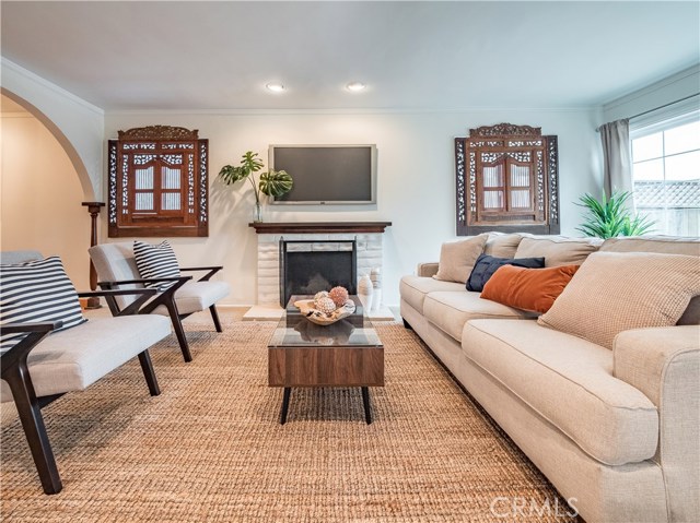 Living Room with recessed lights