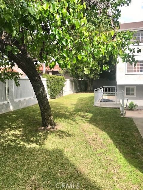 green belt behind the buildings