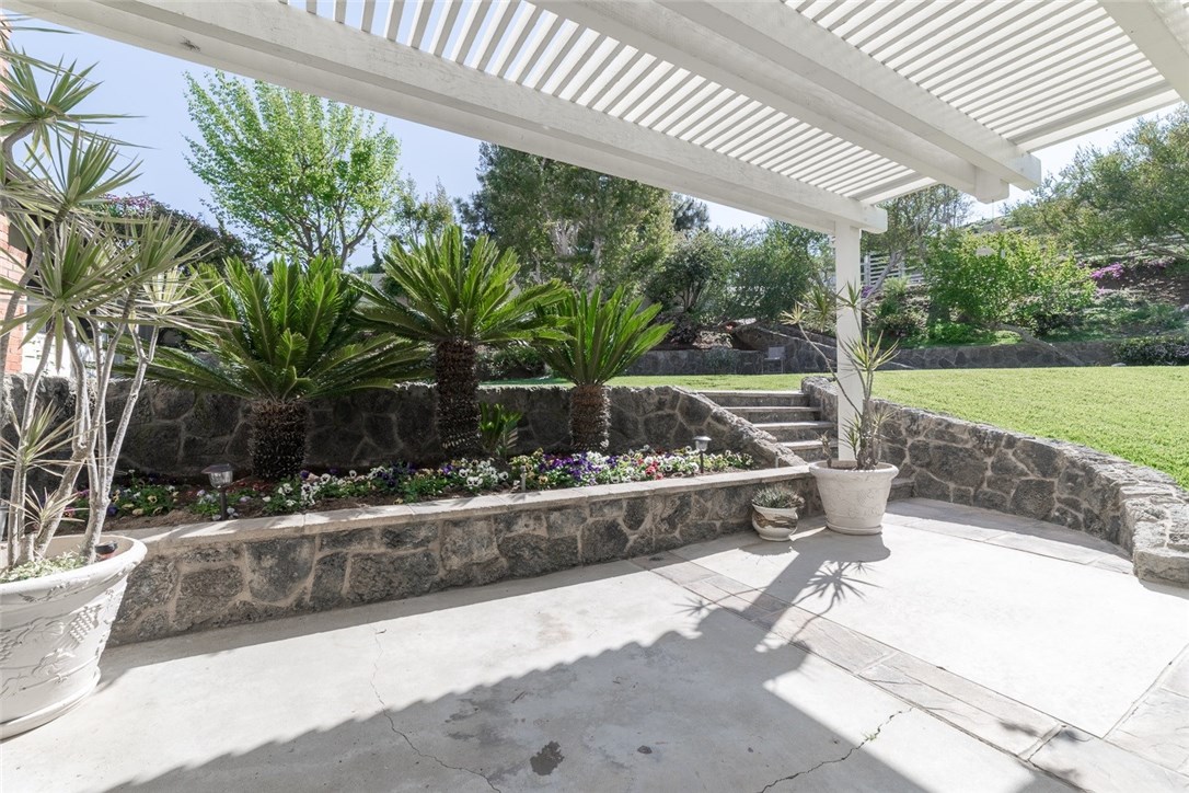 Lush backyard view from patio...