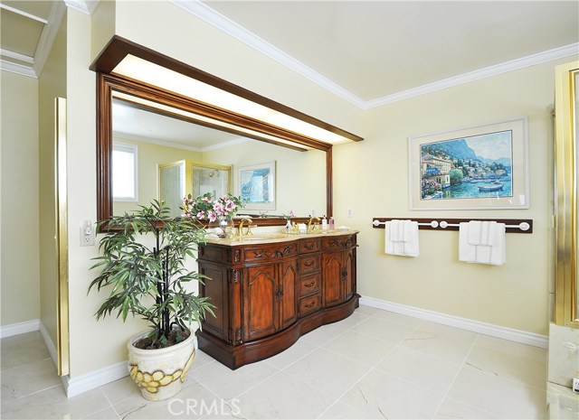 New Vanity in Master Bathroom with Newport Brass in each sink and in bathtub