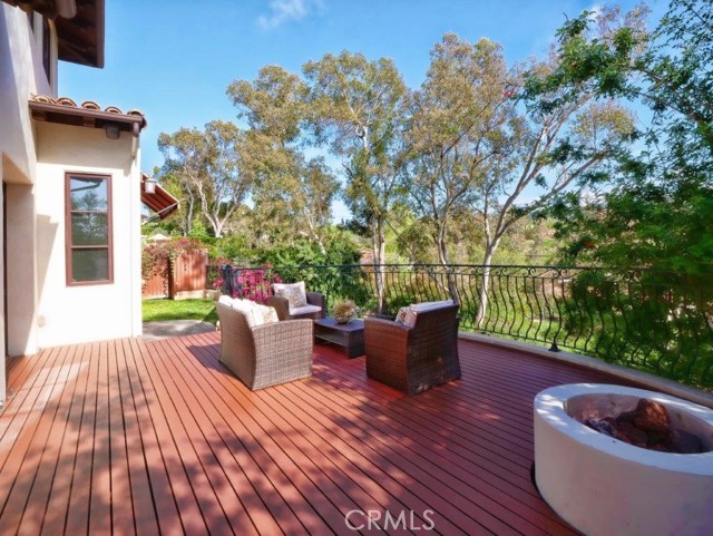 Large Backyard Entertainment Deck looking out to PV Golf Course