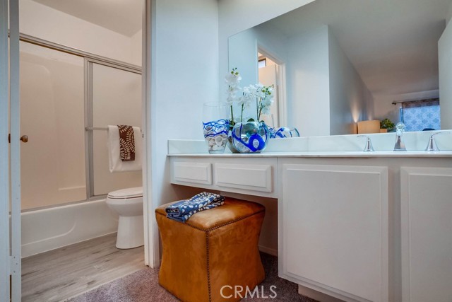 master bath with vanity area for comfort and ease