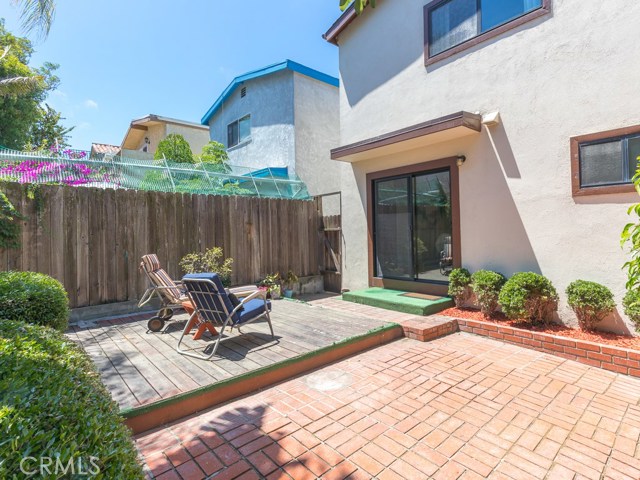 Plenty of space for a private outdoor eating and barbeque area.