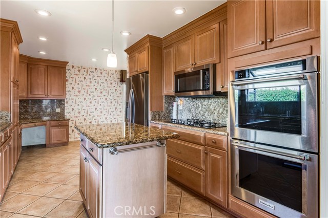 Kitchen island is on wheels - can be moved anywhere!