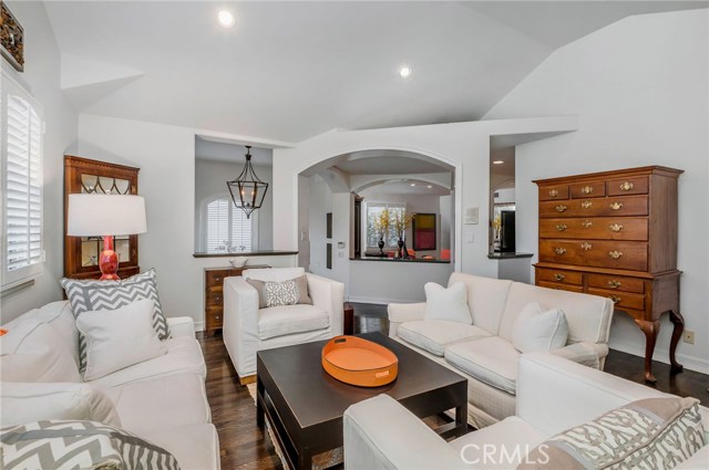 Living Room with Dining Room View