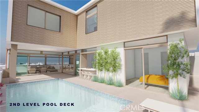 Your second-floor pool deck includes lounging space, a covered dining area and seamless flow - via retracting walls - into the great room.  You and your guests can enjoy direct westerly views of the Pacific Ocean while sitting at the indoor-outdoor bar, then take a dip in the pool if the afternoon Hermosa sun gets a bit too toasty.