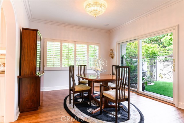 Dining Room with backyard access