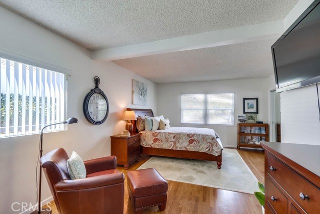 Master suite sitting area looking into bedroom