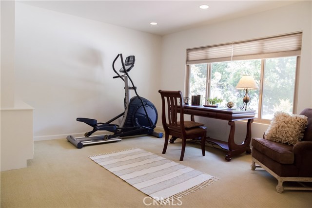 Office with lovely, peaceful view to the backyard