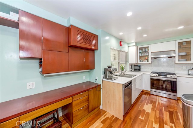 Built in Desk next to Kitchen