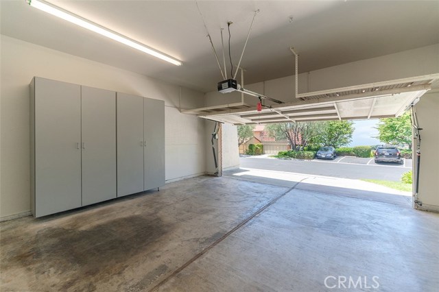 Oversized 2 car garage with lots of storage and a view!