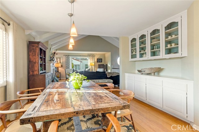 Formal Dining room with built in cabinets