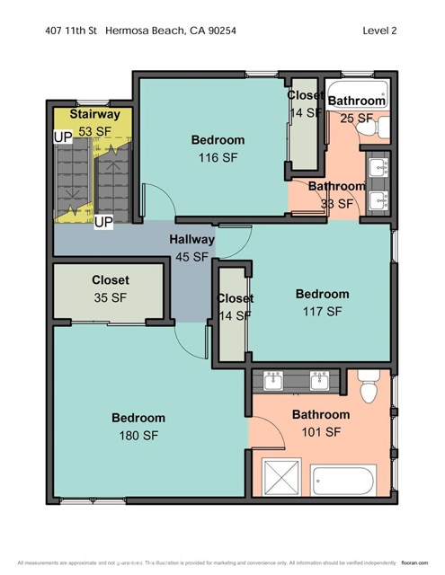 407 11th Street, Hermosa Beach, California 90254, 3 Bedrooms Bedrooms, ,2 BathroomsBathrooms,Residential,Sold,11th,SB20123625