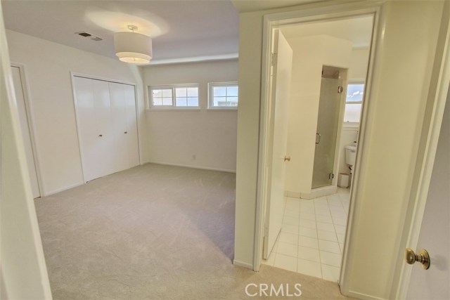 Master bedroom and bathroom entrance