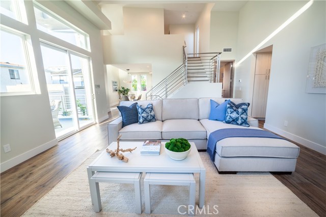 Living room with fireplace