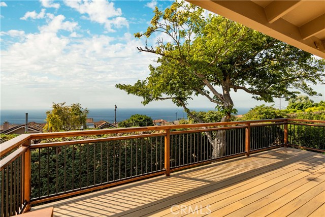 New decking made of Trex and Redwood.  View toward Malibu and Point Dume.