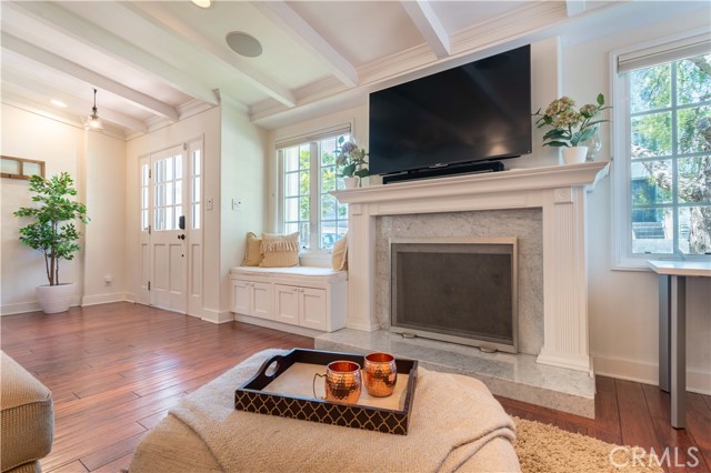 Comfortable living room with fireplace