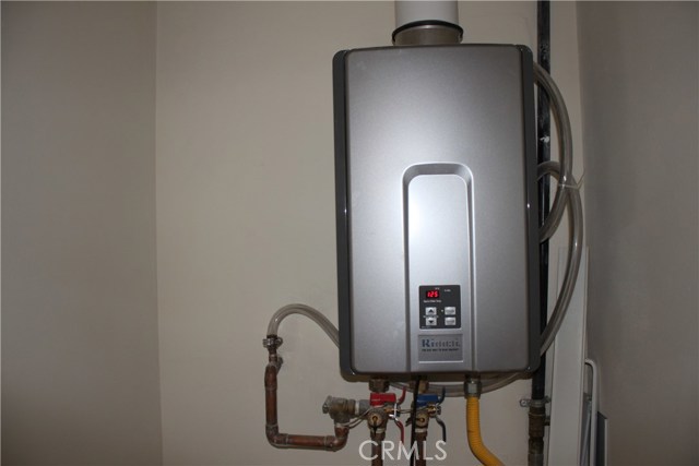 Tankless water heater and still lots of room for storage