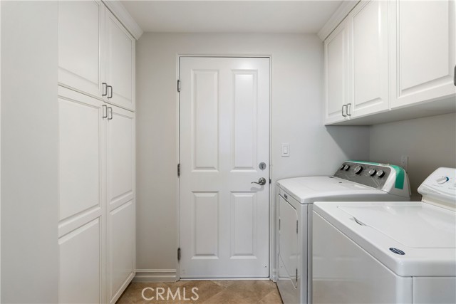 Separate laundry room.