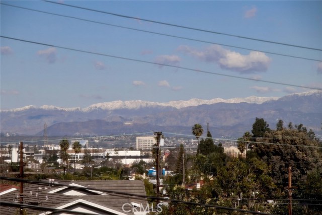 View of Snow capped mountains and Hollywood Sign