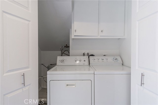 Laundry washer and dryer and pantry storage area