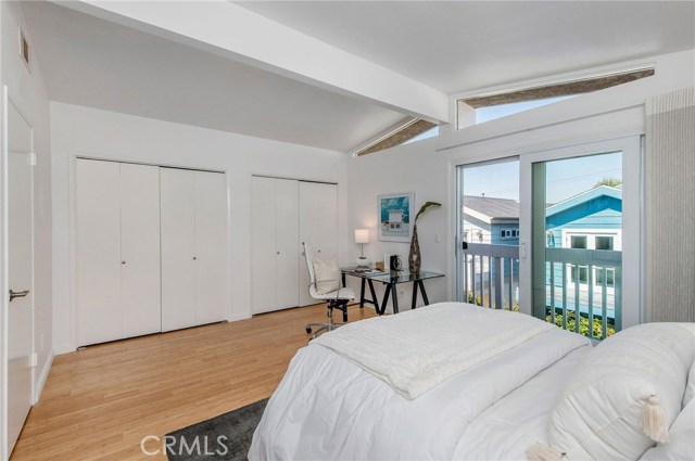 Nothing like a long closet and bamboo flooring, high ceilings and a balcony off the room. Easy to love.