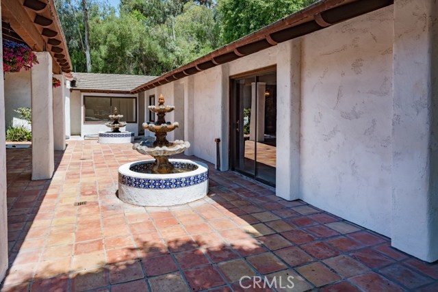 Courtyard with fountains