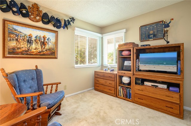 One of two downstairs bedrooms