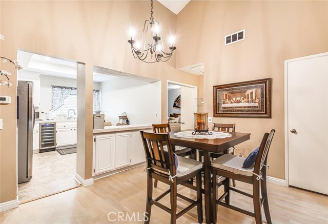 Dining area with the view of the kitchen