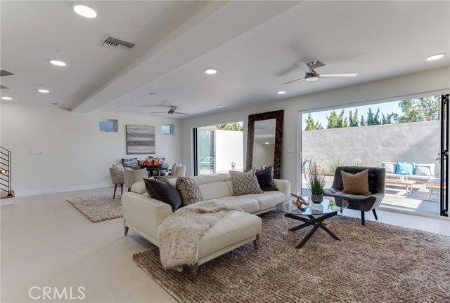 Opening the home to the outdoors via stacking doors