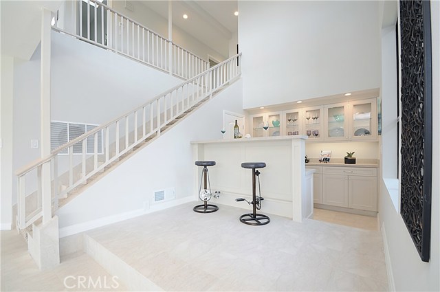 Bar area in family room downstairs