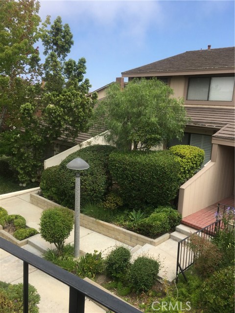 Garden views from the master bedroom patio balcony