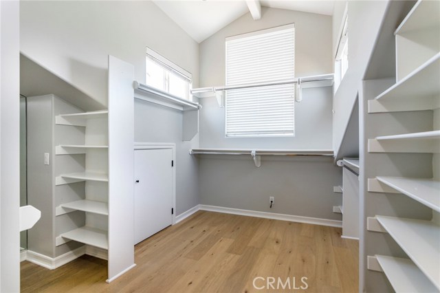 Master closet provides tons of storage!