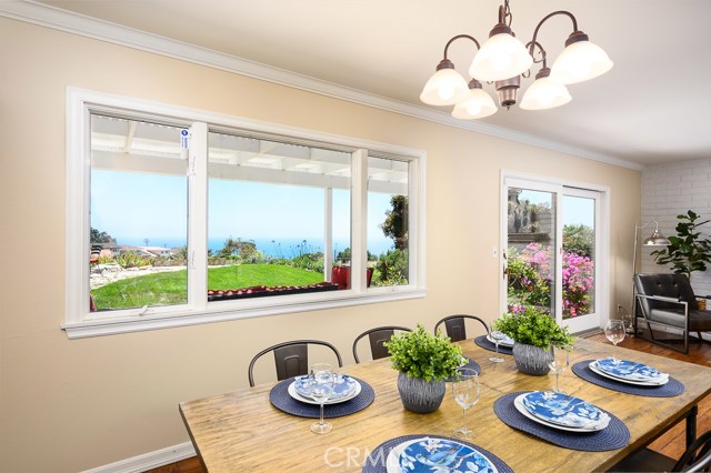 Great ocean view from dining area.