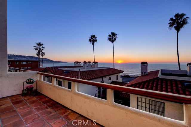 Sunset toward the south from the living room deck.