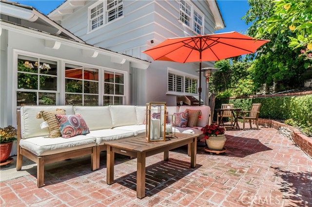 The patio area of the home is a wonderful space for entertaining and relaxing.