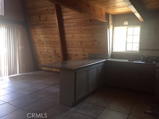 View from kitchen to the living room area