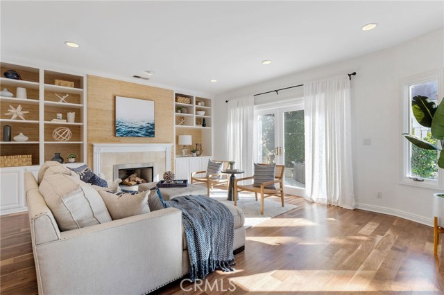 Family Room with French Sliders to Back Yard