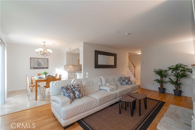 Living Room & Dining Area leading to Kitchen.