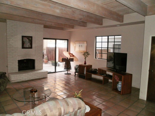 Living room and patio door